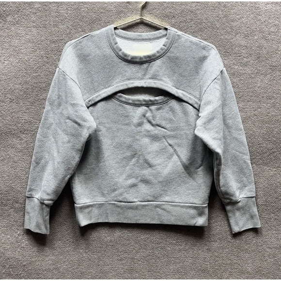 Citizens Of Humanity Sweaters - Citizens of Humanity Women Gray Key-Hole Long Sleeve Crew Neck Sweater Small EUC
